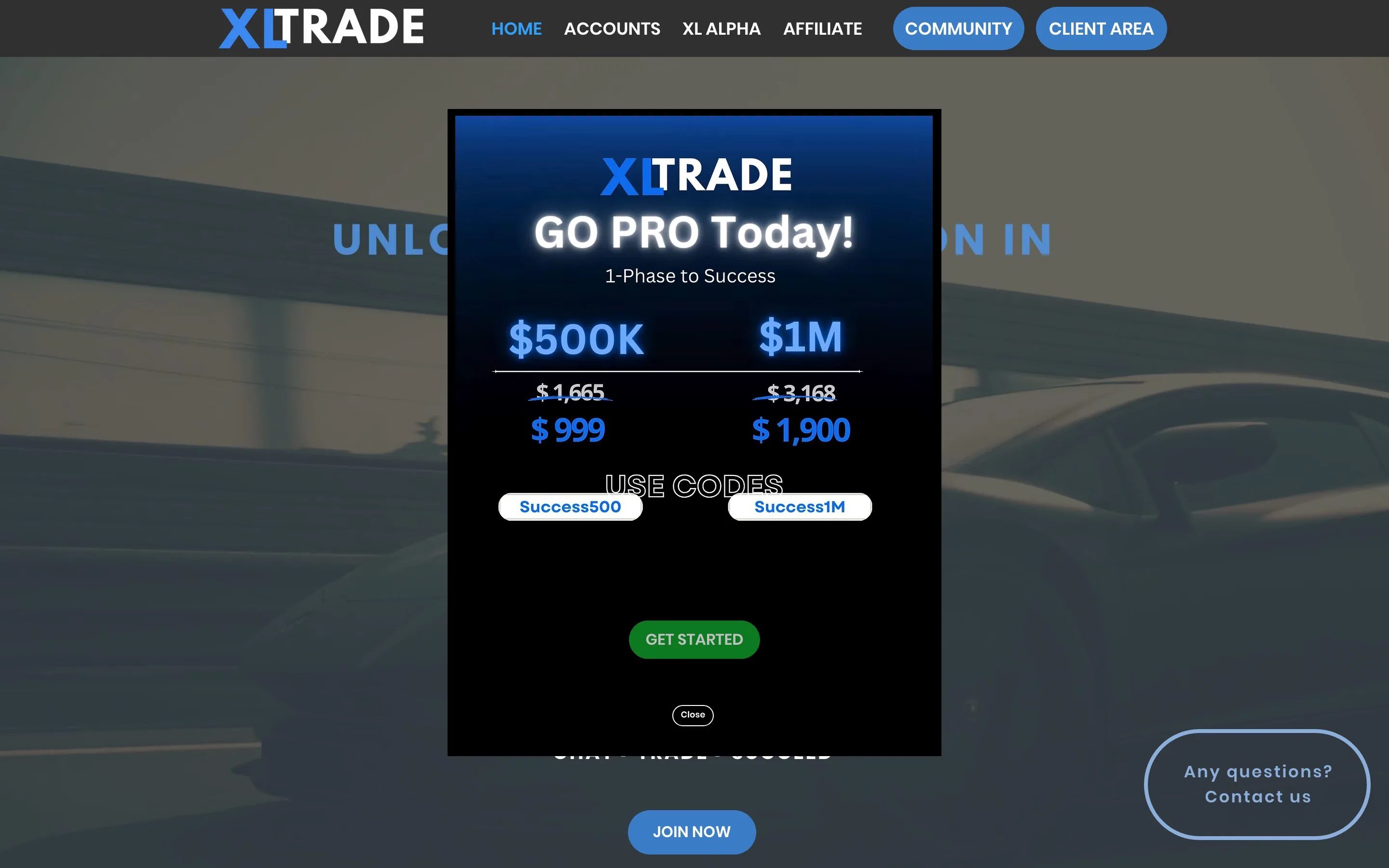 Website von Xl Trade